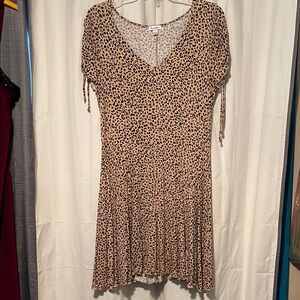 Love, Fire Leopard Print Midi Dress